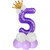 Purple 5 Number Foil Balloon with Crown  Base Balloons  32 Inch Helium Supported for Birthday, Anniversary, Baby Showe