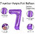 Purple 7 Number Foil Balloon with Crown  Base Balloons  32 Inch Helium Supported for Birthday, Anniversary, Baby Showe