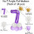 Purple 7 Number Foil Balloon with Crown  Base Balloons  32 Inch Helium Supported for Birthday, Anniversary, Baby Showe