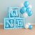 Balloon Box One Blue  Stylish Birthday Surprise Box for 1st Birthday Celebrations  Elegant White Balloon Gift Box