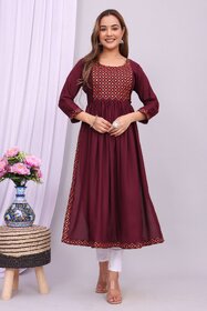 MIRROR WORK  EMB.  MATERNITY DRESS AND FEEDING DREES