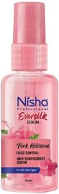 Nisha Hair Serum Pink Hibiscus serum 55ml Hair Serum For Dry Frizzy Hair