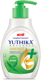 Yuthika Naturals Hand Wash 200ml Neem - Complete Protection, pH Balanced Formula