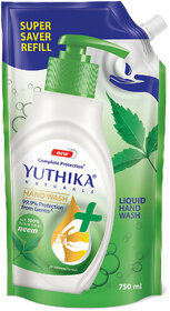Yuthika Naturals Hand Wash 750ml Neem - 100 Natural Extracts, pH Balanced