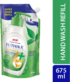 Yuthika Naturals Hand Wash 675ml Neem - 100 Natural Extracts, pH Balanced