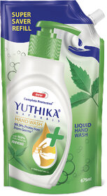 Yuthika Naturals Hand Wash 675ml Neem - 100 Natural Extracts, pH Balanced