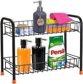 Heavy Metal 2-Tier Foldable Spice Rack - Versatile Kitchen Organizer ( Set of 1)