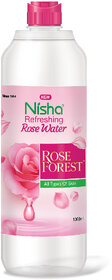 Nisha Refreshing Rose Water For All Types OF Skin  Gulab Jal For Face  Skin Toner 1000ml