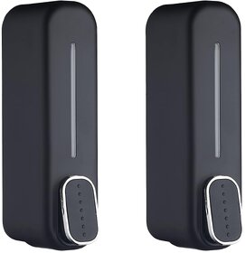 CIS Dolphin Soap Dispenser 400ml  Wall Mount Liquid Soap Dispenser for Bathroom  Kitchen (Black) (Pack of 2)