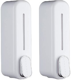 CIS Dolphin Soap Dispenser 400ml  Wall Mount Liquid Soap Dispenser for Bathroom  Kitchen (White) (Pack of 2)