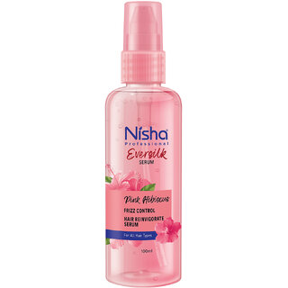 Nisha Hair Serum Pink Hibiscus serum 55ml Hair Serum For Dry Frizzy Hair