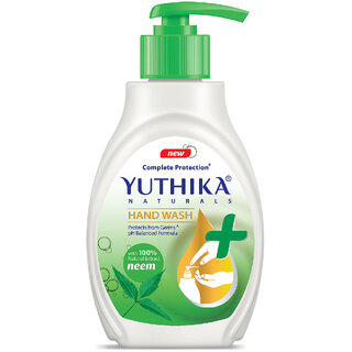 Yuthika Naturals Hand Wash 200ml Neem - Complete Protection, pH Balanced Formula