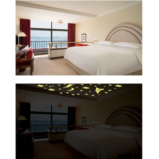 Night Glowing Radium Magic Stars, Planets, Moon (118 nos.) for Kids Rooms - 1 Pack_CLONE-127