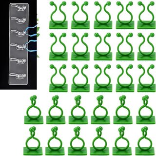 antiq world 30Pcs Plant Climbing Wall Clip and  Wall Hanger 6 Hooks for Hanging Clothes