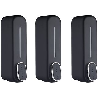 CIS Dolphin Soap Dispenser 400ml  Wall Mount Liquid Soap Dispenser for Bathroom  Kitchen (Black) (Pack of 3)