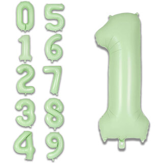 Fun Town Solid Green 1 Number Foil Balloons Helium 32