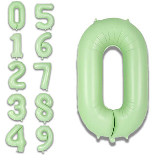 Fun Town Solid Green 0/ Zero Number Foil Balloons 32