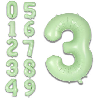 Fun Town Solid Green 3 Number Foil Balloons 32