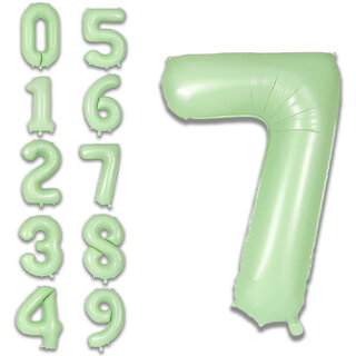 Fun Town Solid Green 7 Number Foil Balloons 32