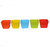 Set of 3 Plant Pots - Square Design (4 Inch)-Assorted ColoursCLONE-131