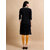 JADIIDA Beautiful Embroidery Women Cotton Silk A-line Kurta  (black)