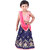 Kid Kupboard Cotton Baby Girls Lehanga, Choli and Dupatta Set, Multicolor, Sleeveless, 3-4 Years KIDS7806