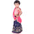 Kid Kupboard Cotton Baby Girls Lehanga, Choli and Dupatta Set, Multicolor, Sleeveless, 3-4 Years KIDS7806