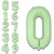 Fun Town Solid Green 0/ Zero Number Foil Balloons 32