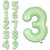 Fun Town Solid Green 3 Number Foil Balloons 32