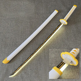 Zenitsu LED Katana - Demon Slayer - Wooden (no sharp edge) Life-sized - 104 cm