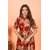 Fancy Flair Women Orange Short Sleeve Printed Fit & Flare Dress