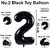 Fun Town Solid Black 2/two Number Foil Balloons 32