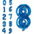 Fun Town Solid Blue 8 Number Foil Balloons 32