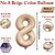 Fun Town Solid Beige 8 Number Foil Balloons 32