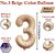Fun Town Solid Beige 3 Number Foil Balloons 32