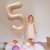 Fun Town Solid Beige 5 Number Foil Balloons 32