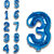 Fun Town Solid Blue 3rd Number Foil Balloons 32