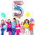 Fun Town Solid Multicolor 5 Number Foil Balloons 32