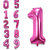 Fun Town Solid Pink 1 one Number Foil Balloons 32