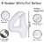Fun Town Solid Silver 4 Number Foil Balloons 32