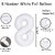 Fun Town Solid White 8 Number Foil Balloons 32