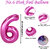 Fun Town Solid Pink 6 Number Foil Balloons 32