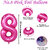 Fun Town Solid Pink 8 Number Foil Balloons 32