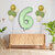 Party Bird Solid Green 6 Number Foil Balloons Helium 32
