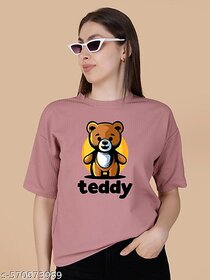 Wexam Style Women Pink Printed Round Neck Short Sleeve Top