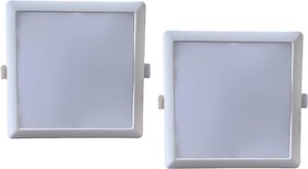 18 Watt LED Square False Ceiling PC (Poly carbonate) Panel Light (Pack of 2)