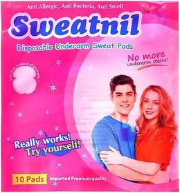 Sweatnil Disposable Underarm Sweat Pads for Men and Women, 40 Pads (Pack of 4)  Peel-off  Prevents Stains, Absorbs Swe
