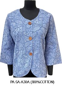 Stylish Women's Summer Embroidered Ice Wash Cotton Jacket - Perfect for Casual Outings and Layering Over Your Favorite Summer Outfits