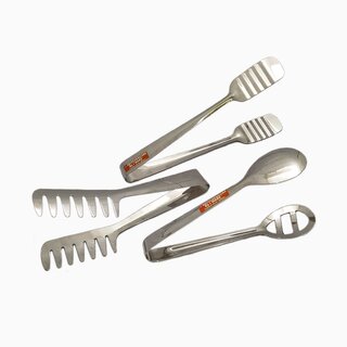 i WARE KkitchenCare Elite Tongs Set of 3 Noodle/Spaghetti Tong, Oval Tong, Cake/Dessert Tong.