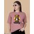 Wexam Style Women Pink Printed Round Neck Short Sleeve Top
